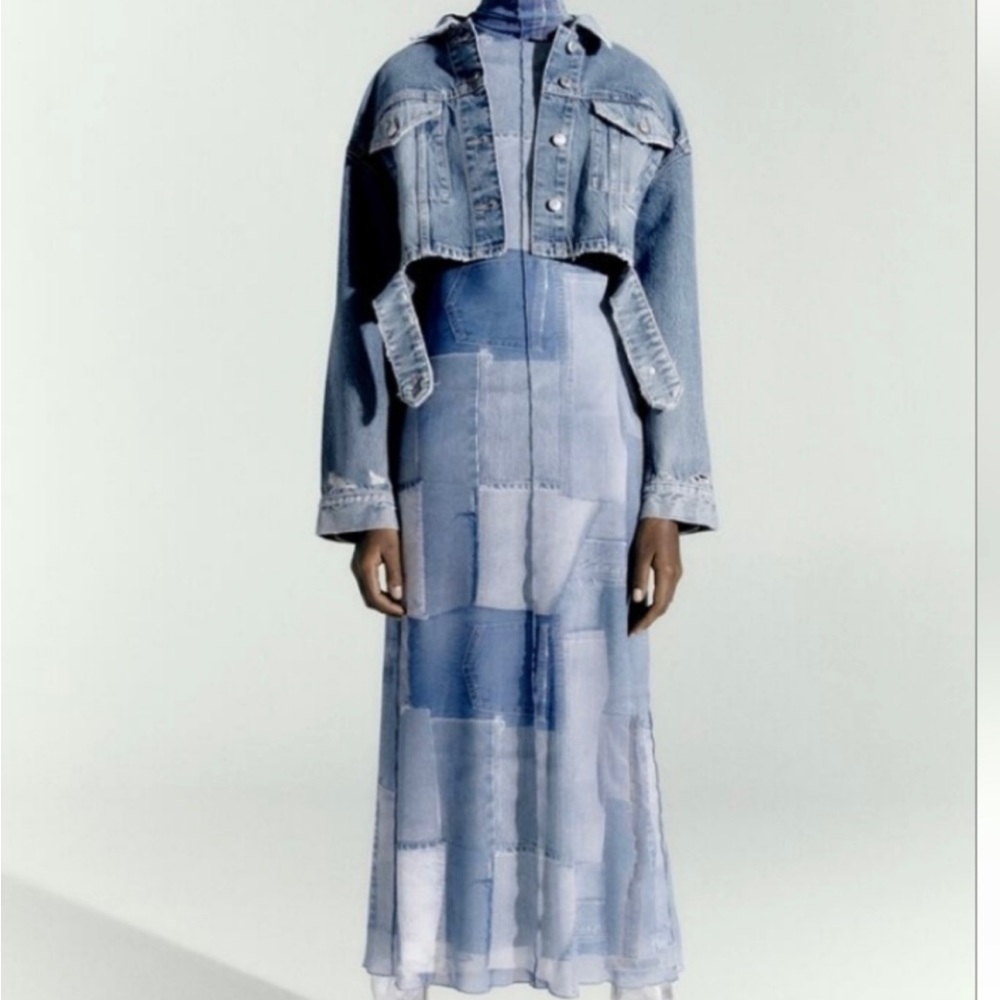 Zara Mesh Patchwork Dress